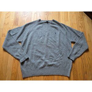 J. Crew Mens Gray Crewneck Sweater XL 100% Lambswool